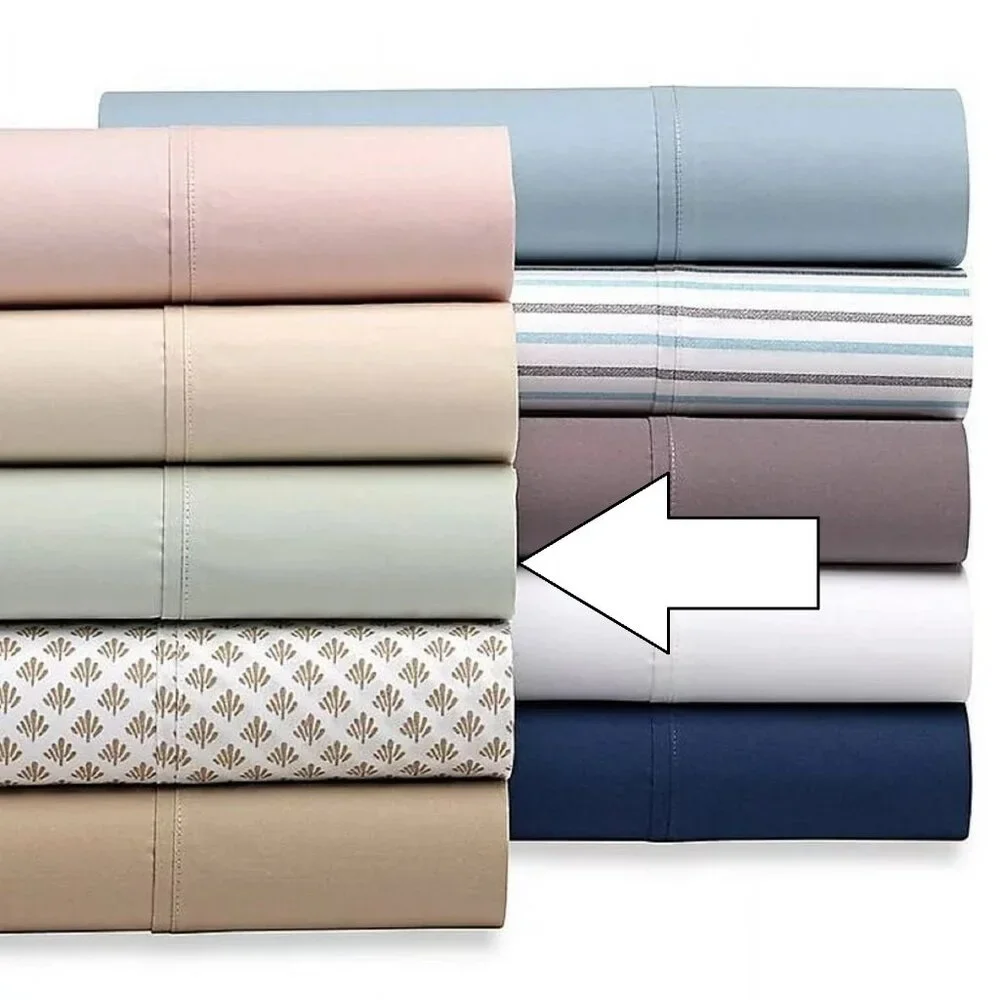 new LIGHT GREEN Heartland 325 TC 100% Cotton Percale-Weave QUEEN Flat Sheet